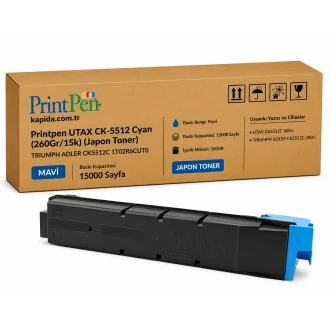 Printpen Utax Ck-5512 Mavi (260Gr/15K) (Japon Toner) 400Ci ; Triumph Adler Ck5512C 1T02R6Cut0