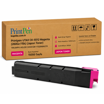 Utax CK-5512 Kırmızı Muadil Toner - 400ci, Triumph Adler 400ci uyumlu