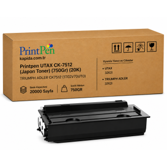 Printpen UTAX CK-7512 (Japon Toner) (750Gr) (20K) 3262I ; TRIUMPH ADLER CK7512 (1T02V70UT0)