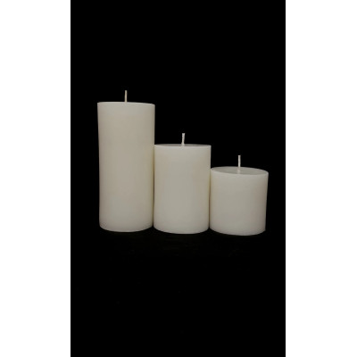 SİLİNDİR BLOK SET MUM 3LÜ ÇAP 7CM